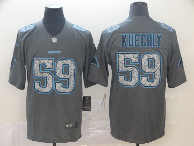 Men Carolina Panthers #59 Kuechly Nike Teams Gray Fashion Static  Limited NFL Jersey->oakland raiders->NFL Jersey